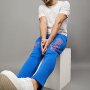 Royal Blue Printed Track Pant