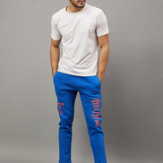 Royal Blue Printed Track Pant