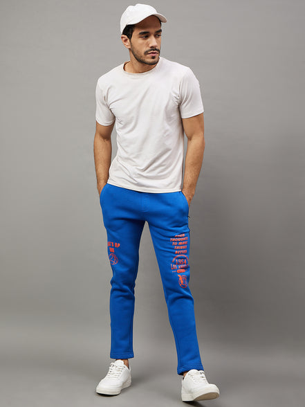 Royal Blue Printed Track Pant