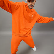 Orange Printed Track Pant