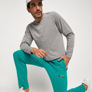 Green Solid Track Pant