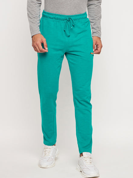 Green Solid Track Pant