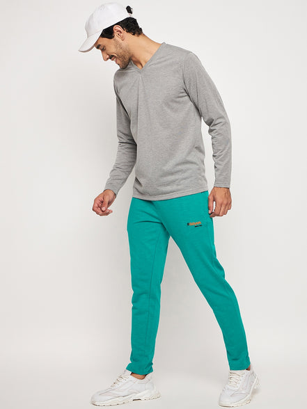 Green Solid Track Pant