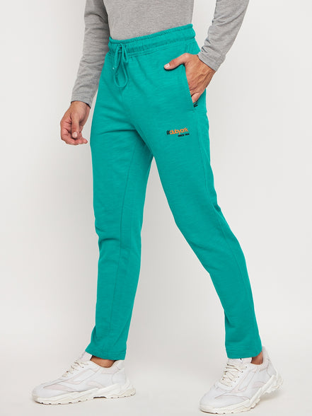 Green Solid Track Pant