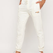 Off White Solid Track Pant