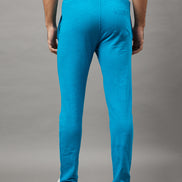Blue Solid Track Pant
