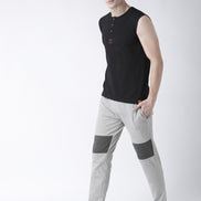 Grey Solid Track Pant