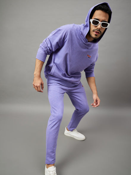 Purple Solid Track Pant