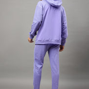 Purple Solid Track Pant