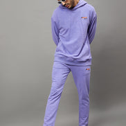 Purple Solid Track Pant