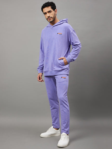 Purple Solid Track Pant