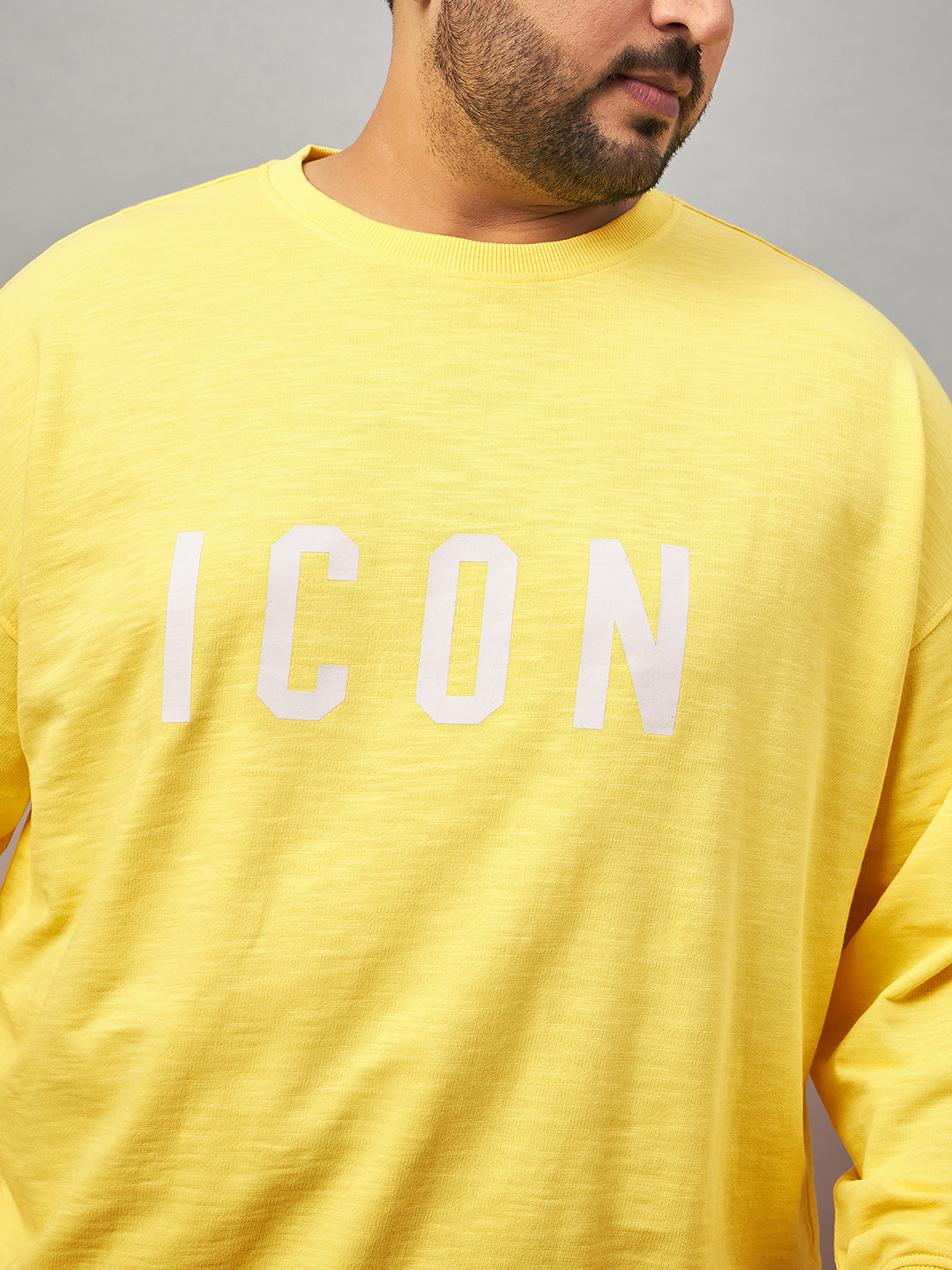 Lime Yellow Printed Plus Size Track Pant