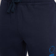 Navy Blue Printed Track Pant