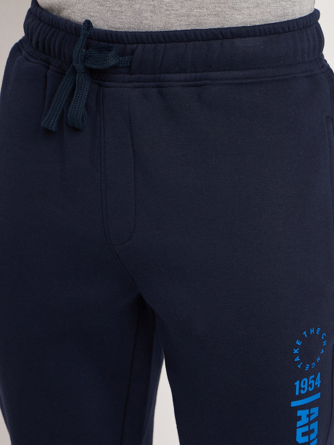 Navy Blue Printed Track Pant
