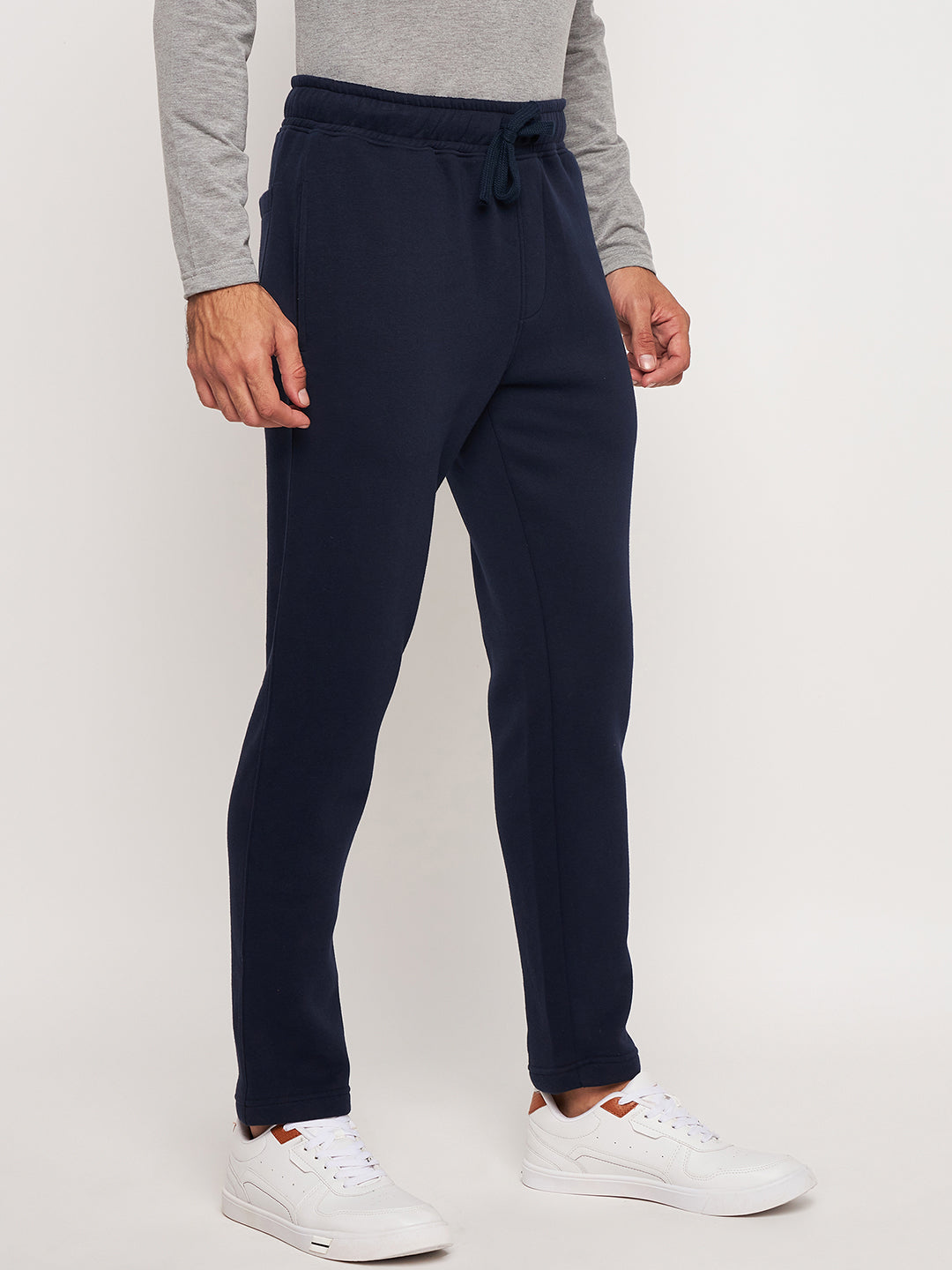 Navy Blue Printed Track Pant