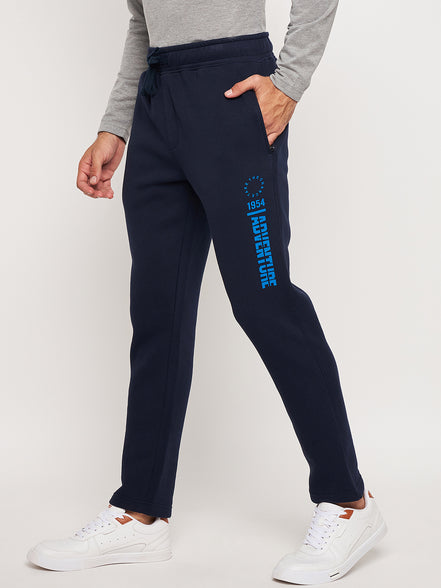 Navy Blue Printed Track Pant