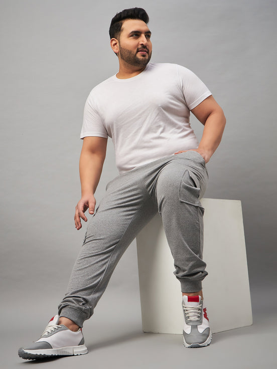 Light Grey Solid Track Pant