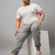 Light Grey Plus Size Track Pant