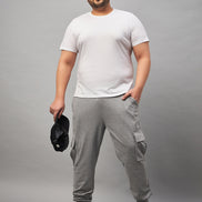 Light Grey Plus Size Track Pant