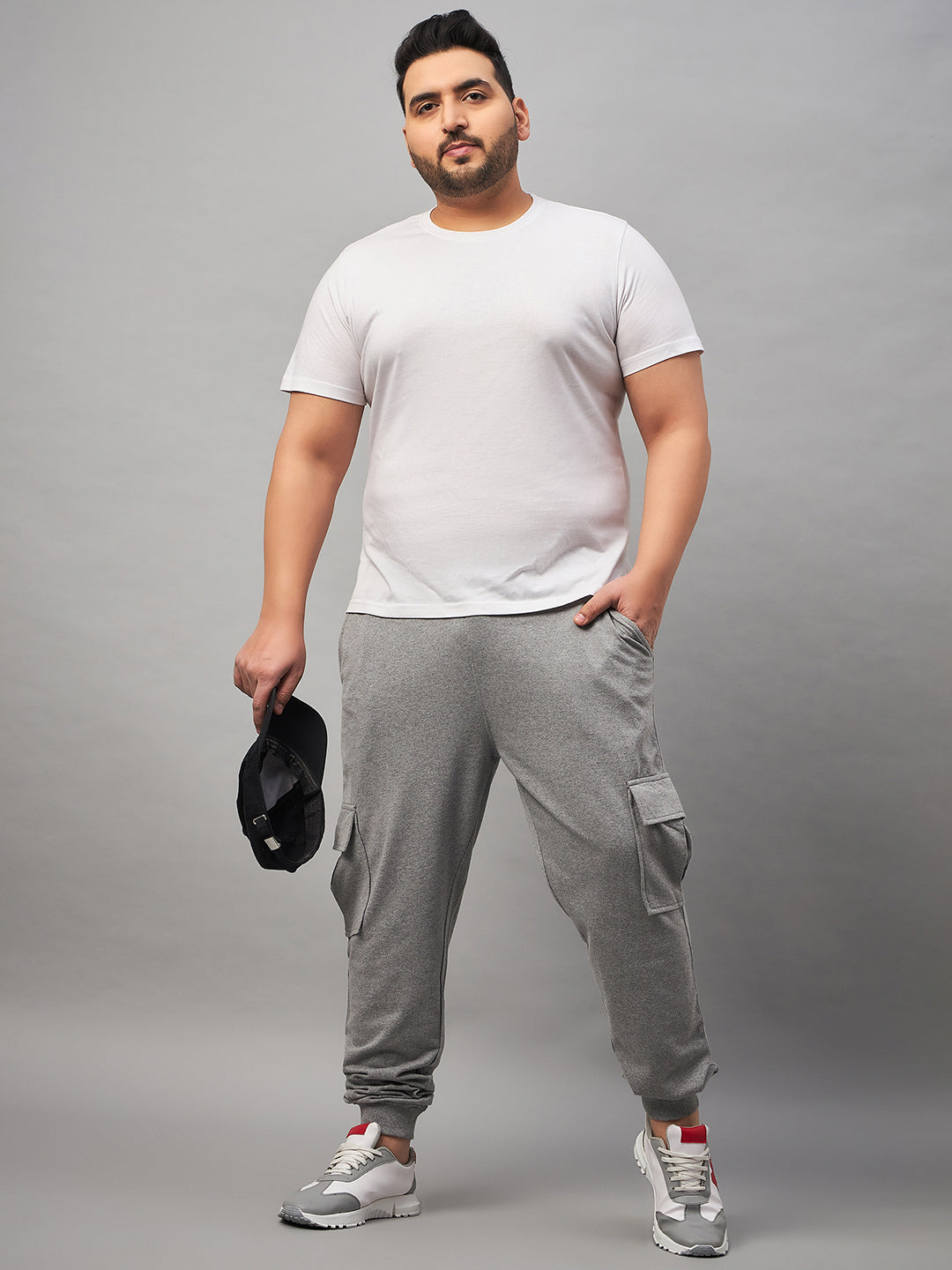 Light Grey Plus Size Track Pant
