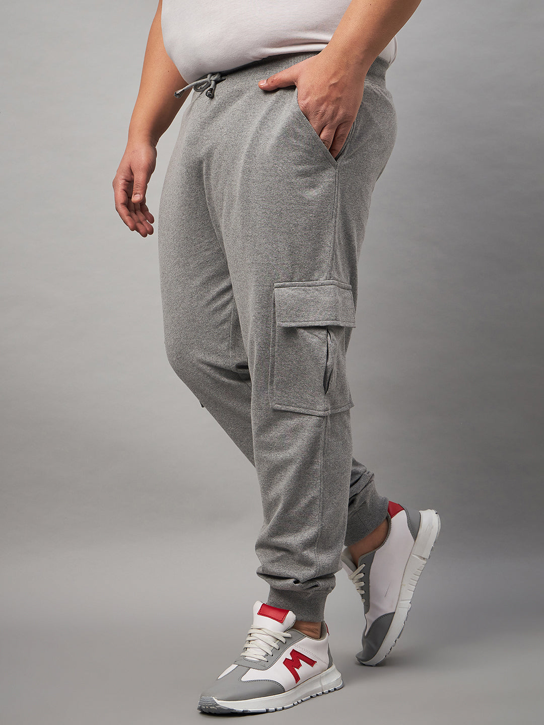 Light Grey Plus Size Track Pant