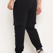 Black Solid Track Pant