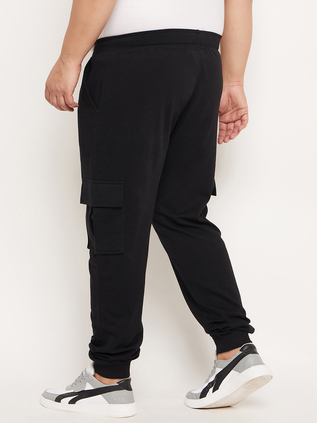 Black Solid Track Pant