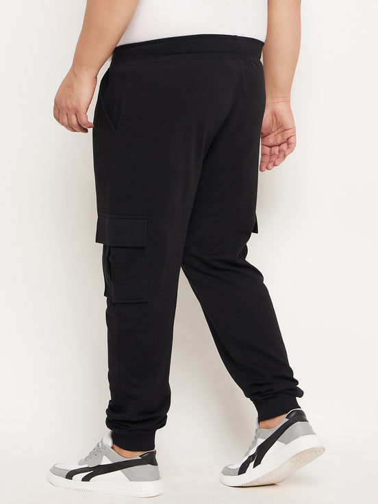 Black Solid Track Pant