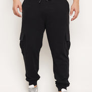Black Solid Track Pant