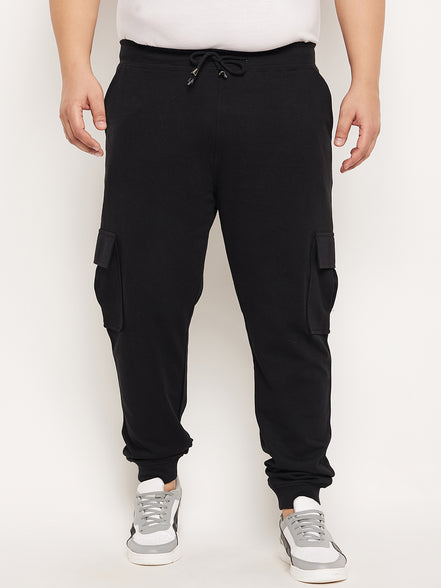 Black Solid Track Pant