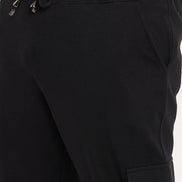 Black Solid Track Pant