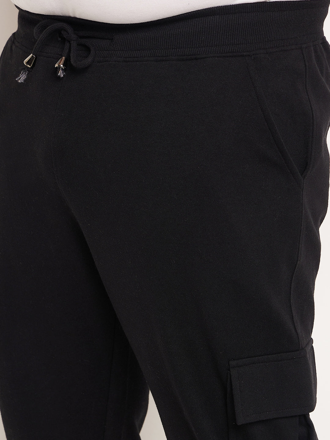 Black Solid Track Pant