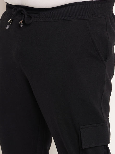 Black Solid Track Pant
