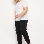 Black Solid Track Pant