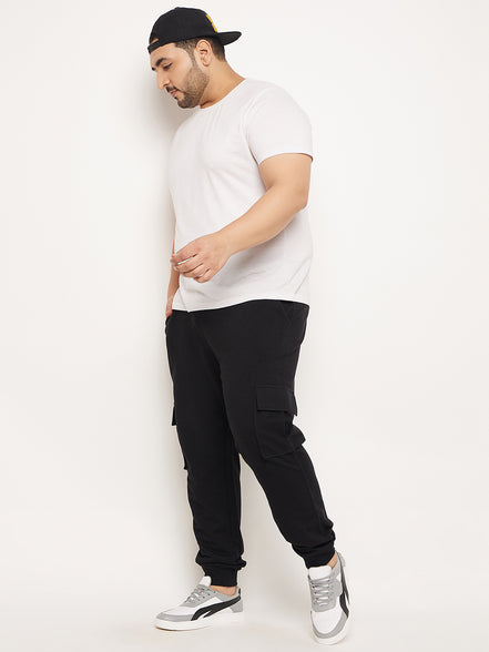 Black Solid Track Pant