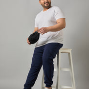 Navy Blue Plus Size Track Pant