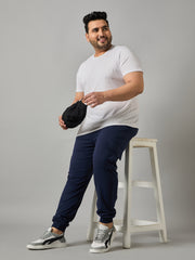 Navy Blue Plus Size Track Pant
