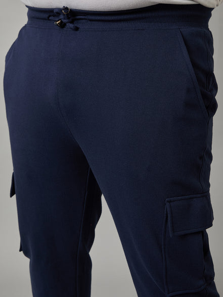 Navy Blue Plus Size Track Pant