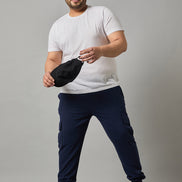 Navy Blue Plus Size Track Pant