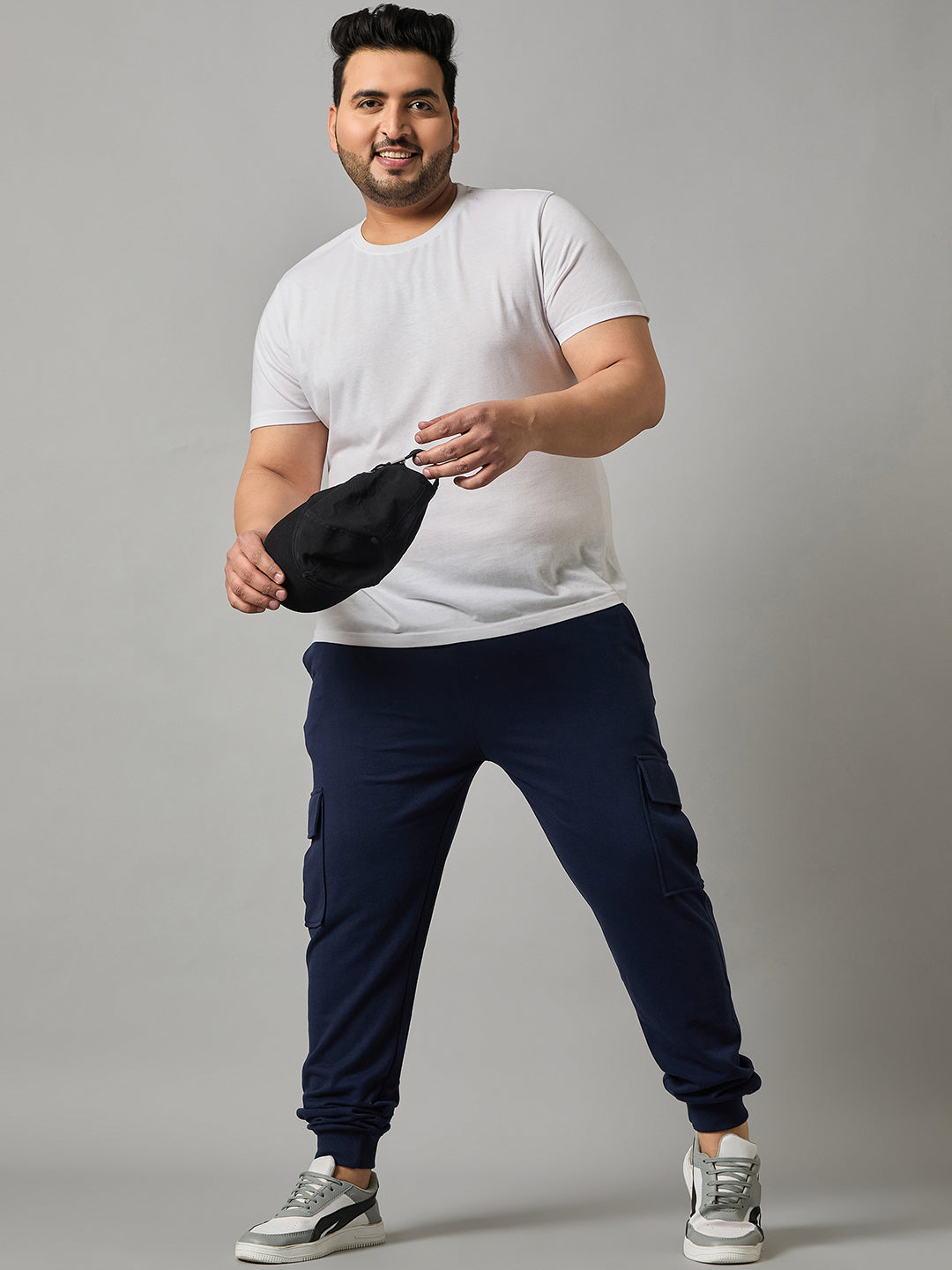 Navy Blue Plus Size Track Pant