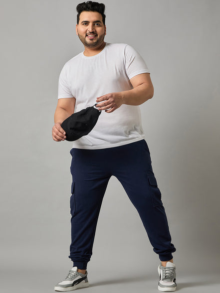 Navy Blue Plus Size Track Pant