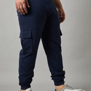 Navy Blue Plus Size Track Pant