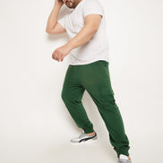 Green Solid Track Pant