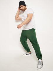 Green Solid Track Pant