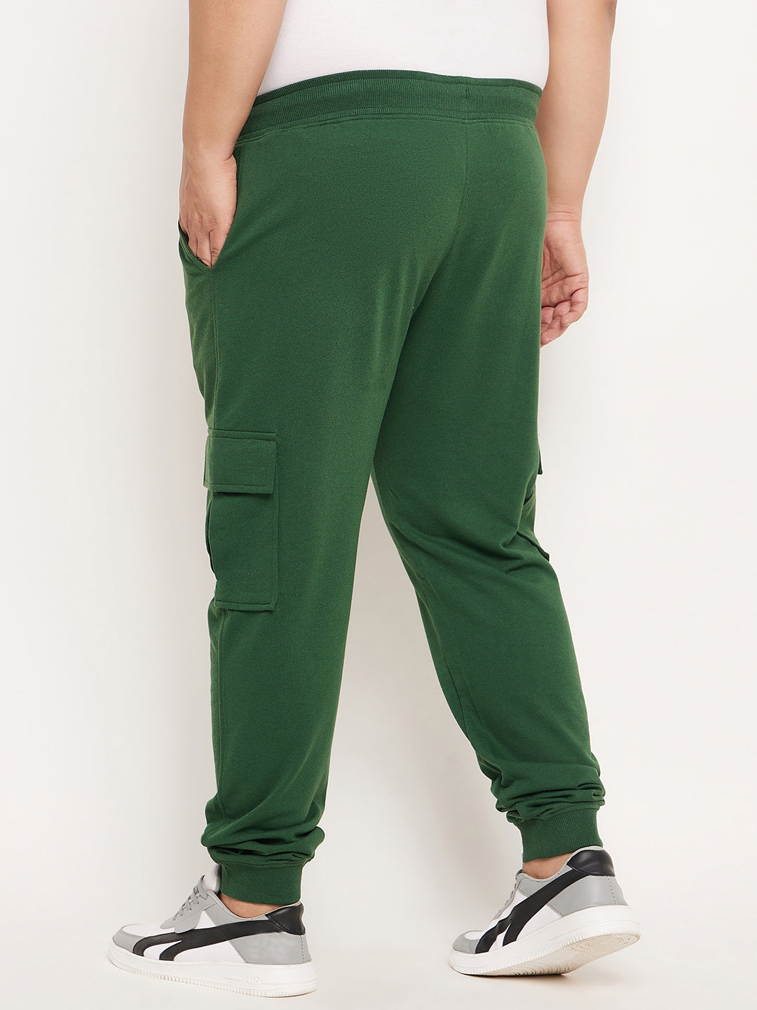 Green Solid Track Pant