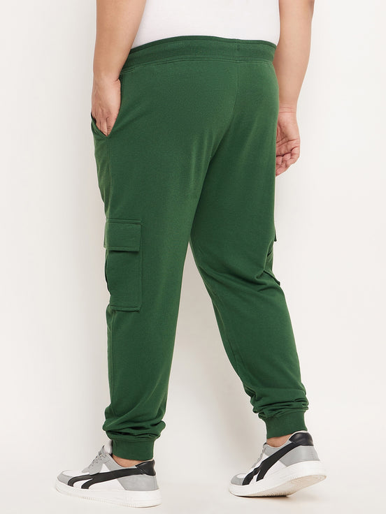Green Solid Track Pant