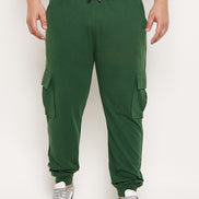 Green Solid Track Pant