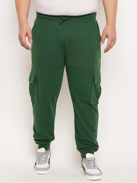 Green Solid Track Pant