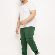 Green Solid Track Pant