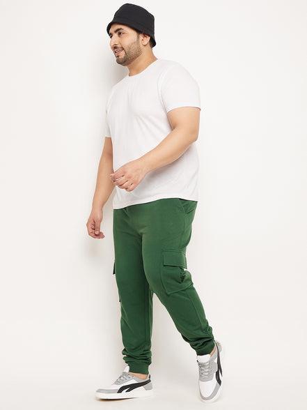 Green Solid Track Pant
